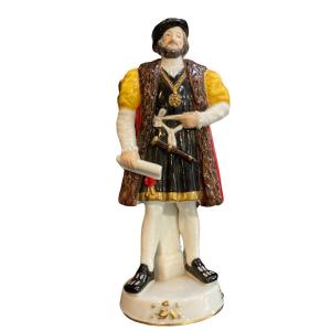 Henri VIII Polychrome Porcelain Subject Marked Below