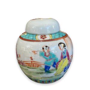 Petit Pot à Gingembre Chinois En Porcelaine