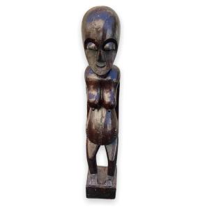 Large African Fertility Deity In Exotic Wood