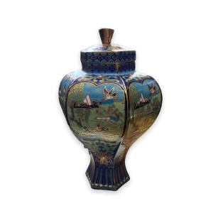 Chinese Cloisonne Covered Pot