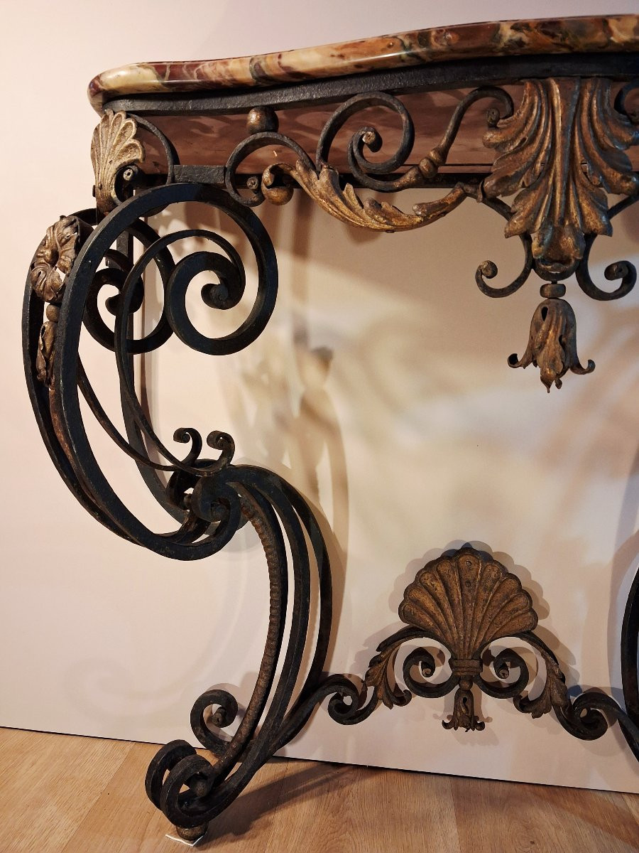 Console en fer forgé et ouvragé-photo-3