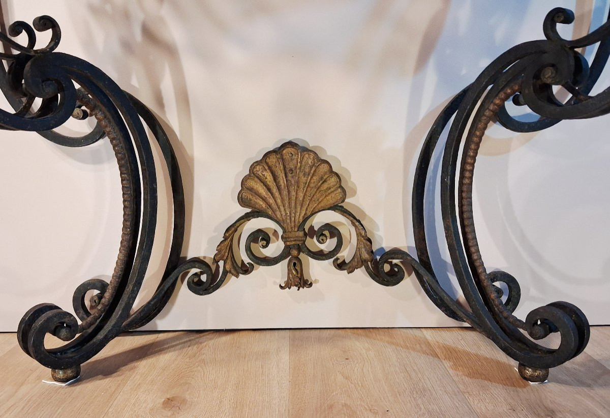 Console en fer forgé et ouvragé-photo-1