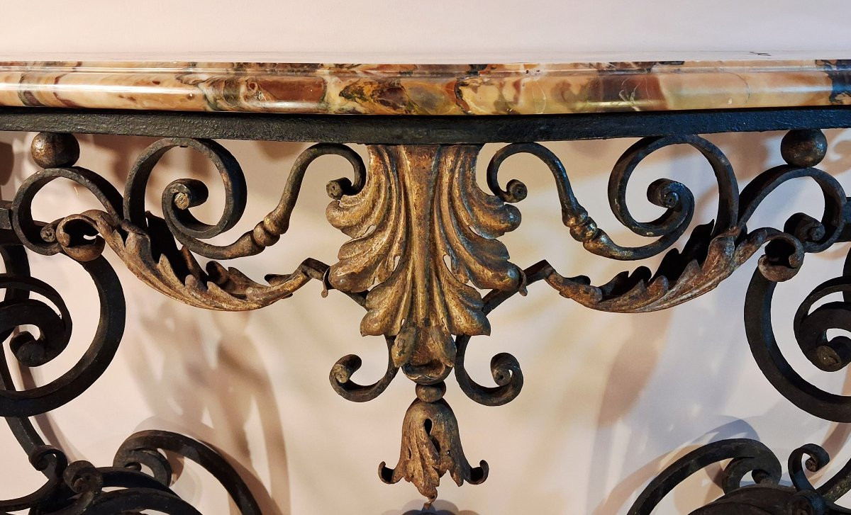 Console en fer forgé et ouvragé-photo-3