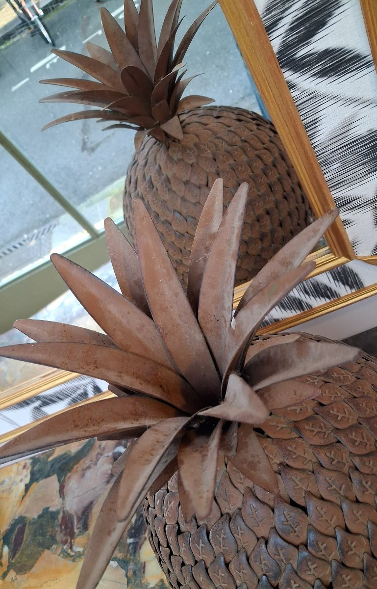 Pair Of Decorative Pineapples-photo-1