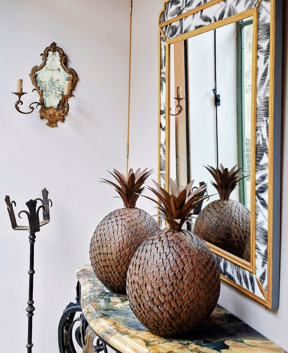 Pair Of Decorative Pineapples-photo-3