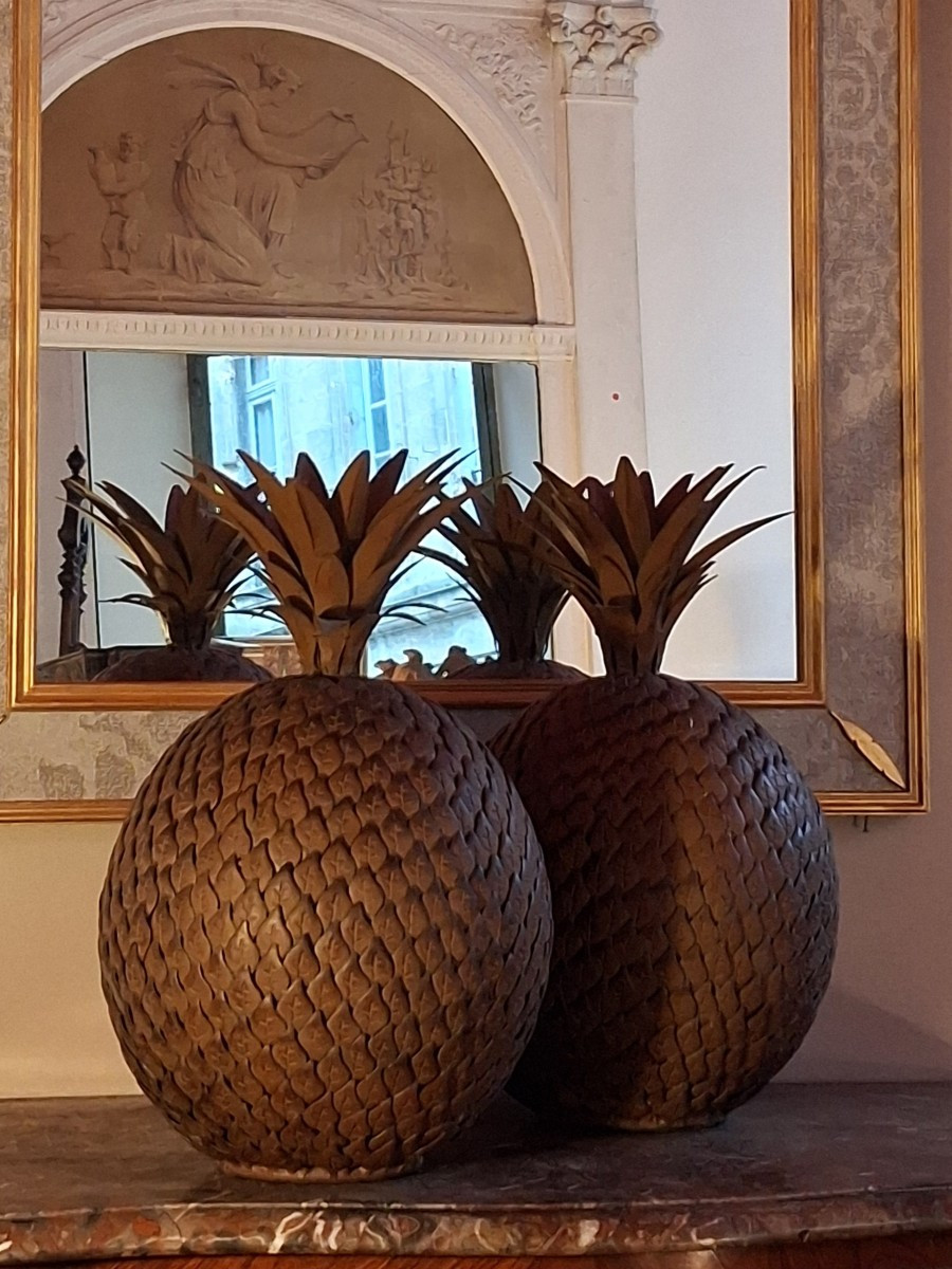 Pair Of Decorative Pineapples