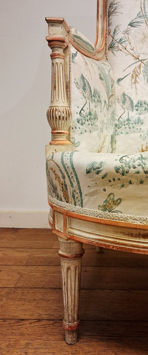 Paire de bergères de style Louis XVI-photo-2