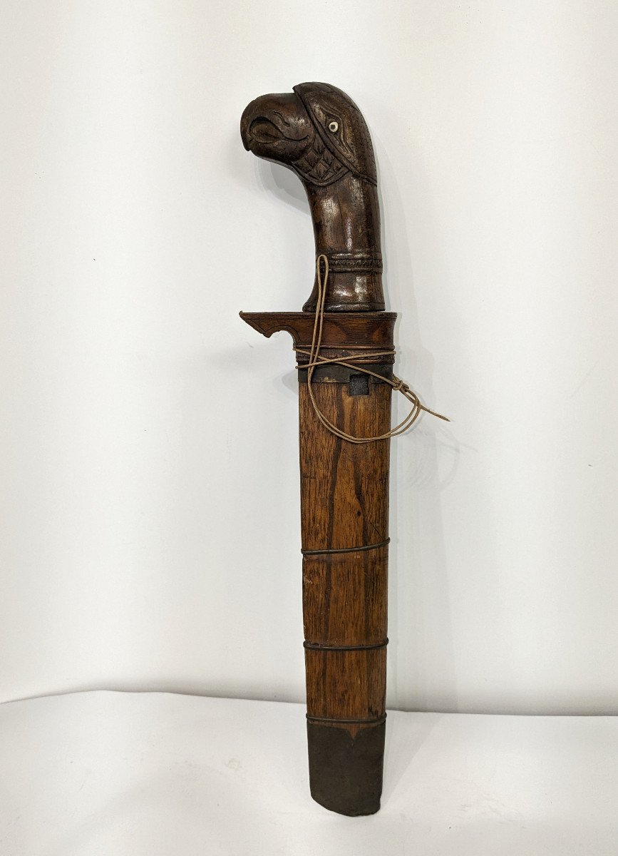 Machete Indonesia Or Bali - Parrot Head Dated 1931-photo-2