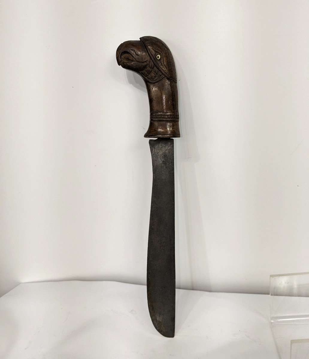 Machete Indonesia Or Bali - Parrot Head Dated 1931-photo-3