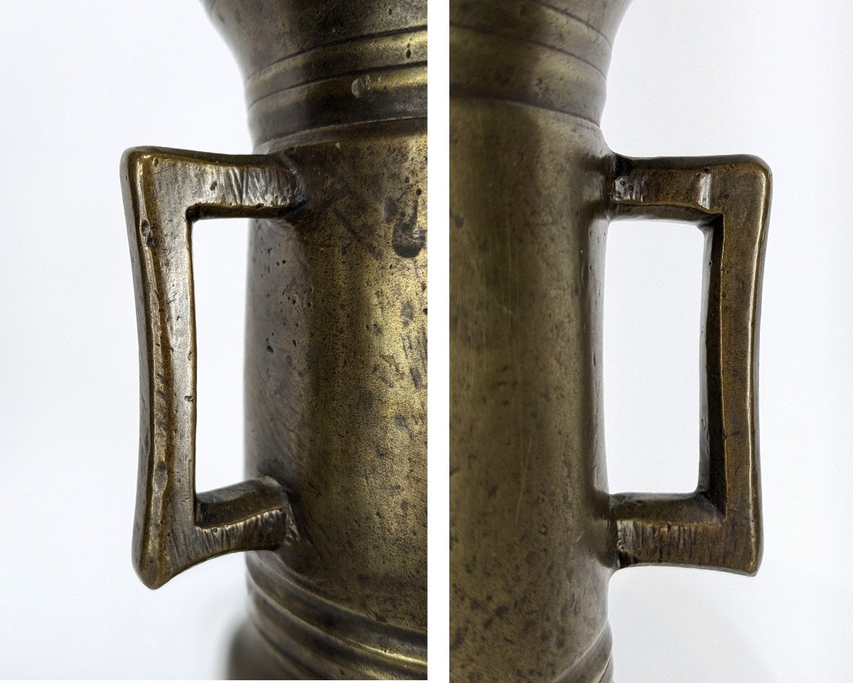 Apothecary Mortar - Bronze - Holland Or Germany 17th Century-photo-5