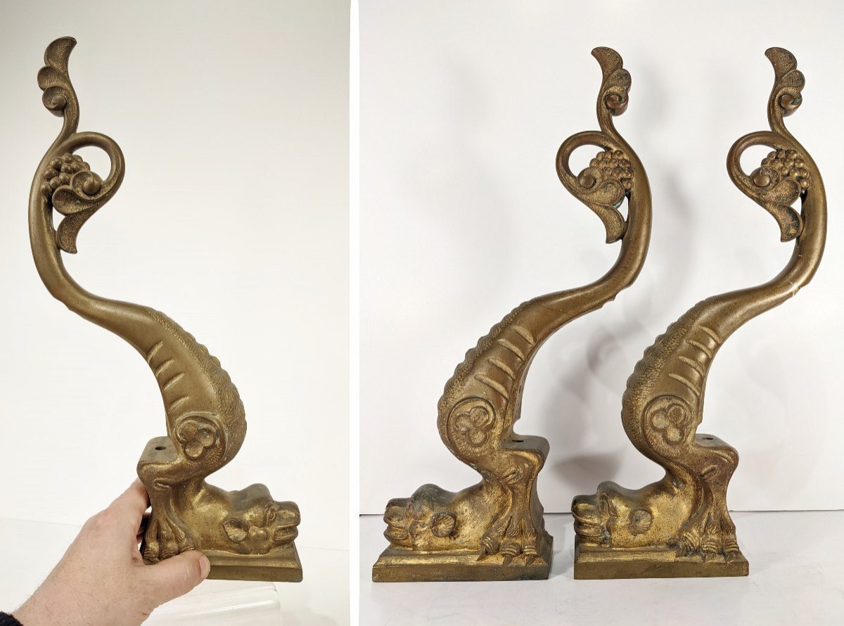  Paire dragons  circa 1850 - bronze-photo-5