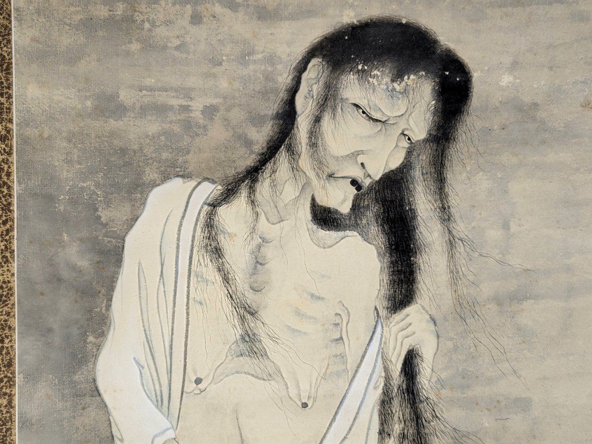 A Yūrei - Japanese Ghost - Gouache And Ink Meiji Period - Japan-photo-4