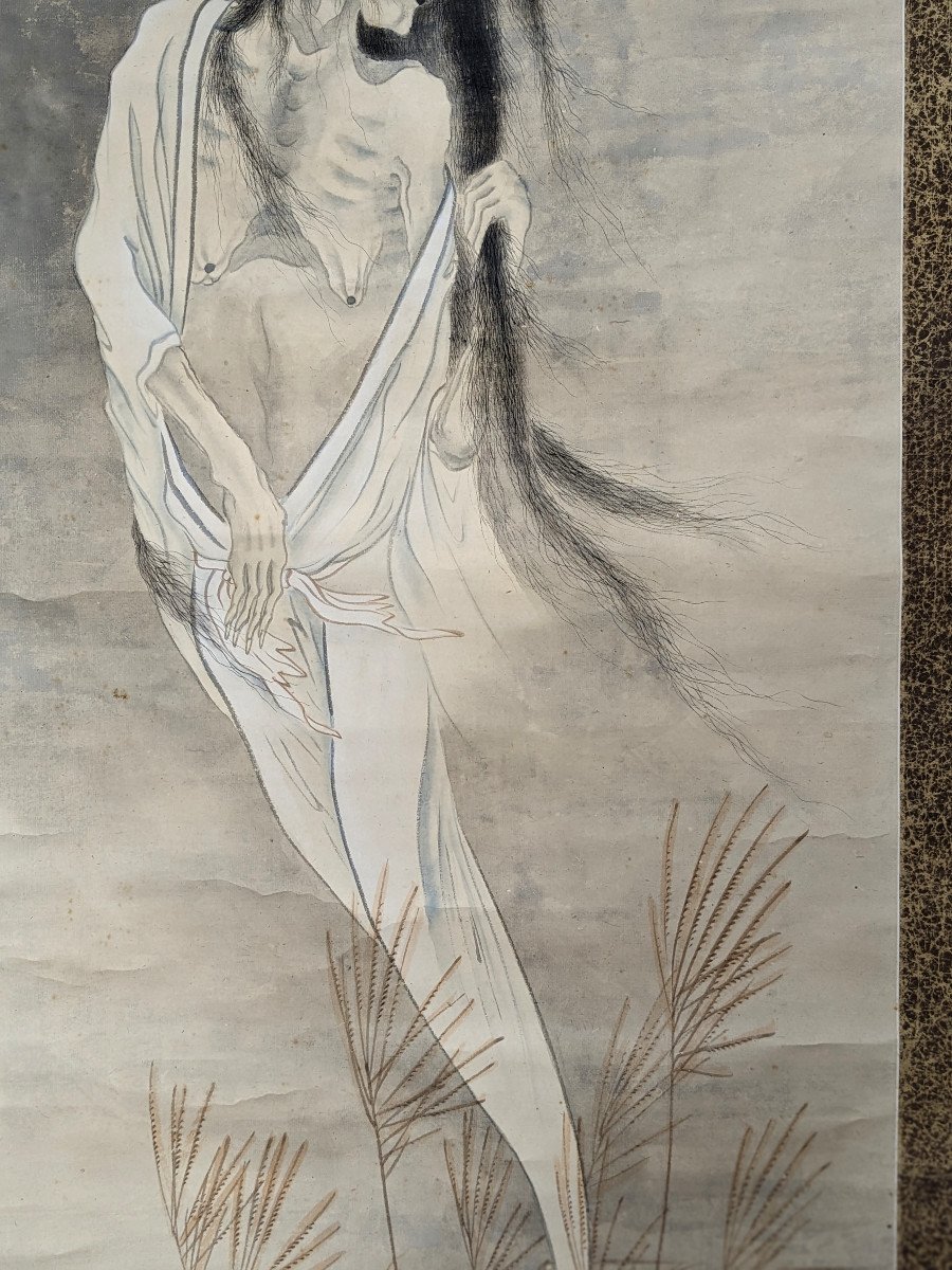 A Yūrei - Japanese Ghost - Gouache And Ink Meiji Period - Japan-photo-1