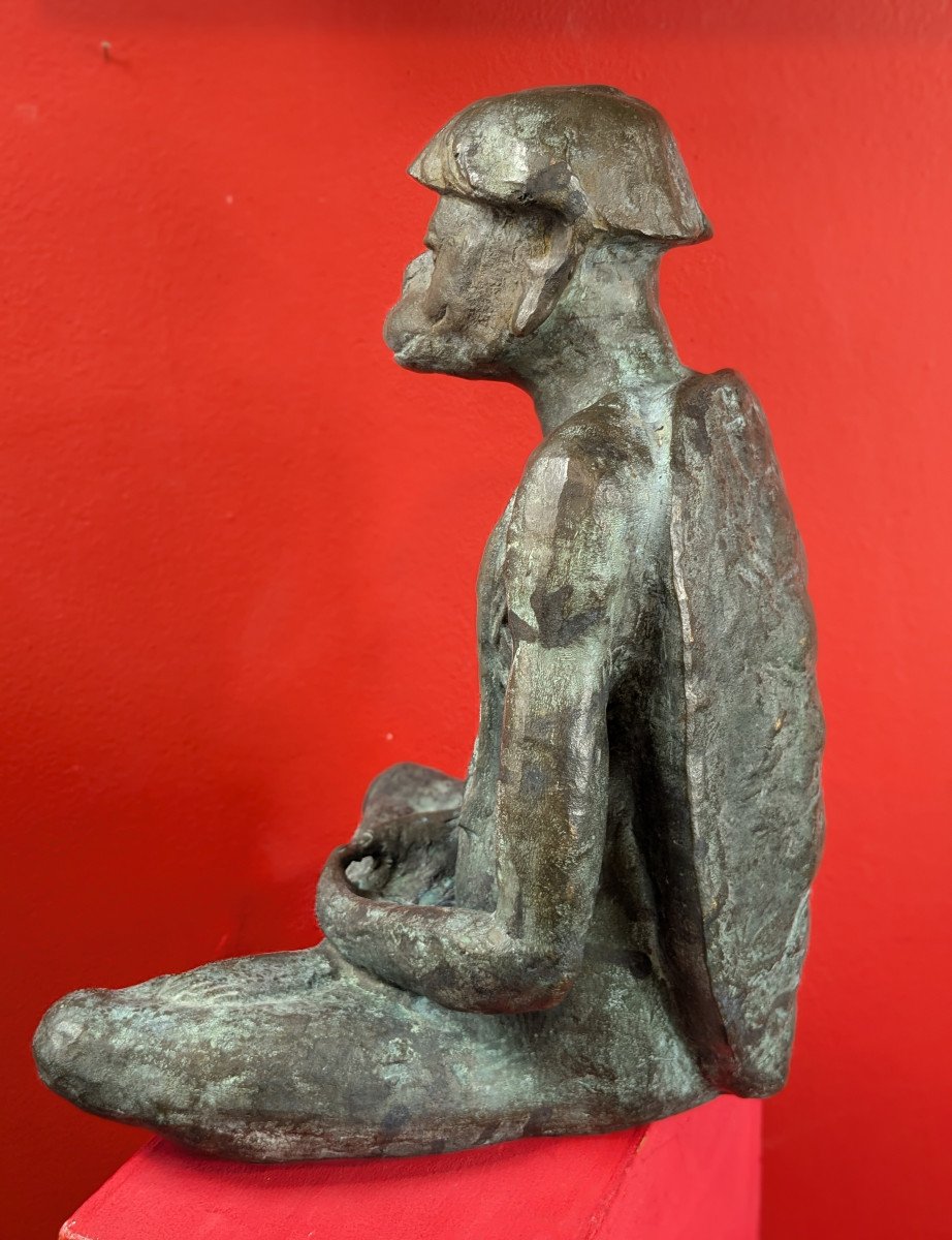 A Kappa - Bronze By Jiichi Kome (1899-1989) - Circa 1930-50-photo-5
