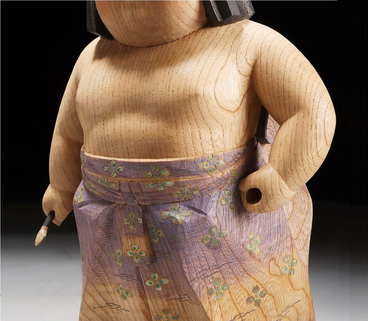Archers Sumo Children (kudyo) - Carved Wood Circa 1970-80  #667-photo-3