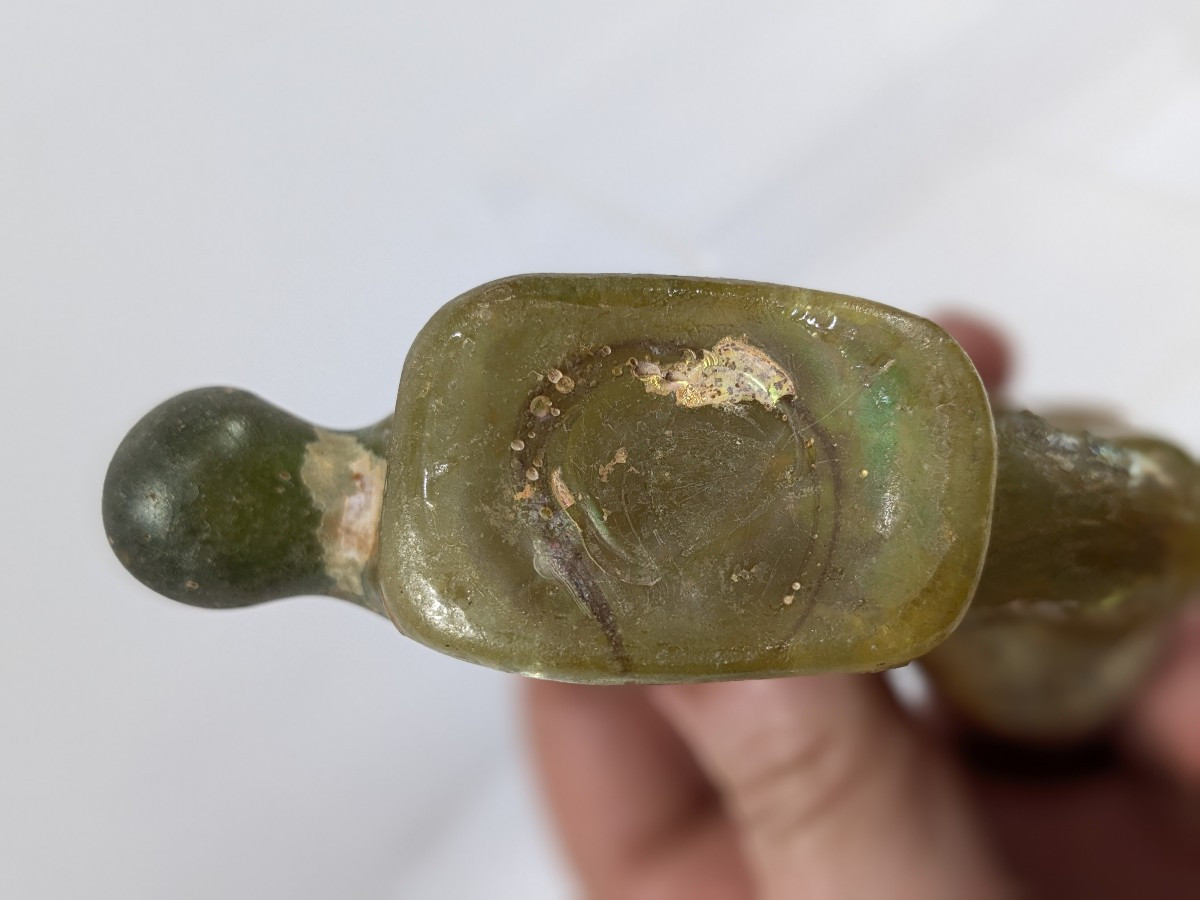 Anthropomorphic Amulet In Blown Glass, Medieval Iran. -photo-1