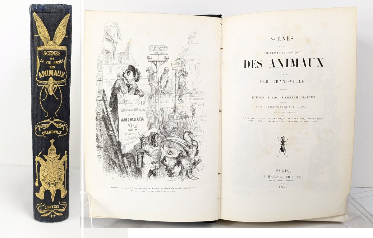 Scenes From The Private And Public Life Of Animals - Grandville - 1842 Volume 2-photo-2
