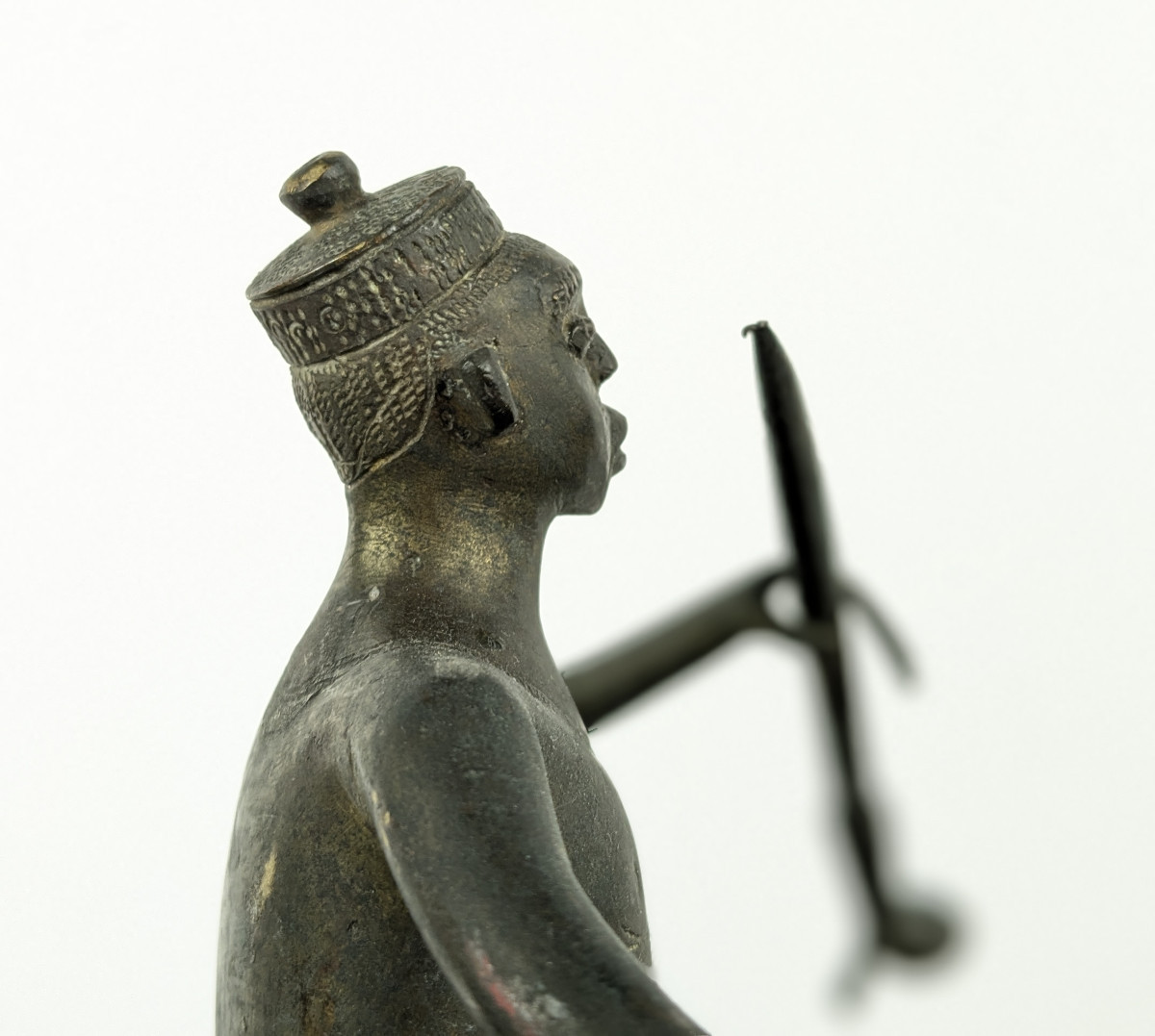 King Figurine - Dahomey (benin) Circa 1930. Brass.-photo-4