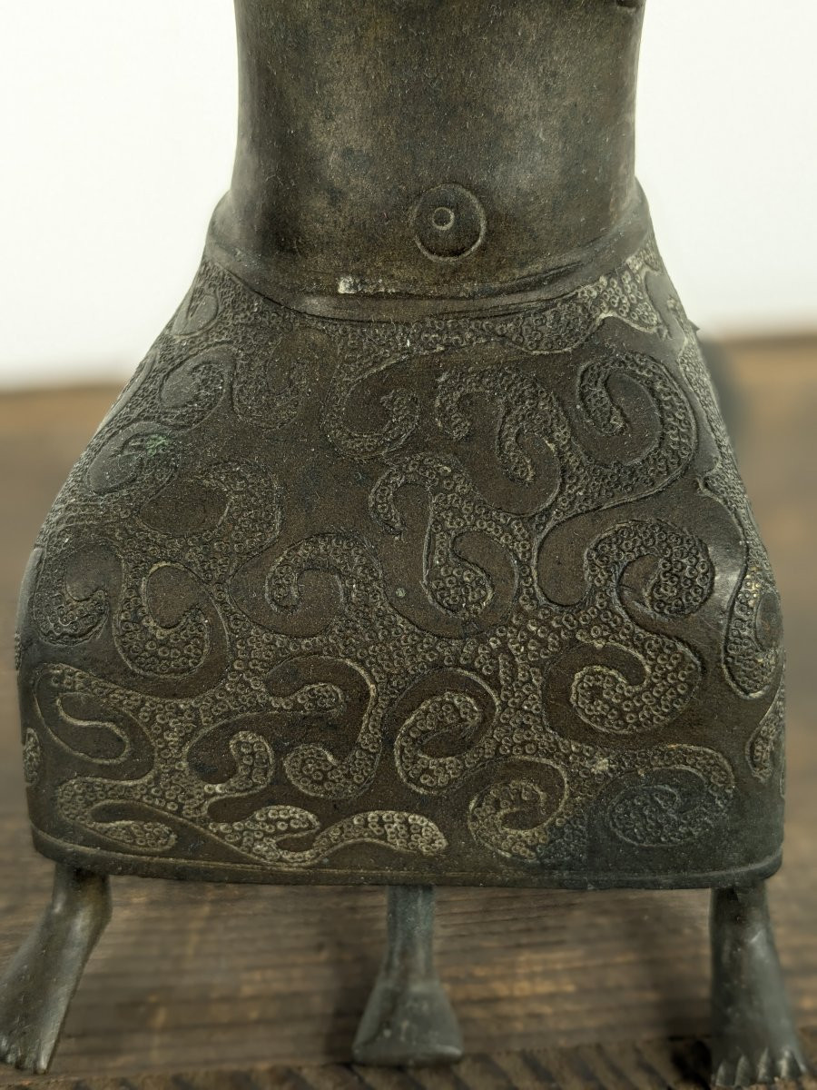 King Figurine - Dahomey (benin) Circa 1930. Brass.-photo-3