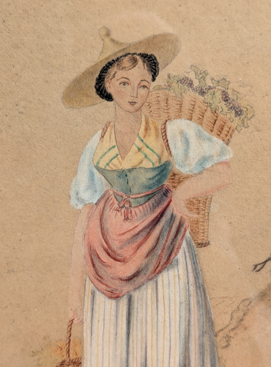 Canton Of Vaud - Costume - Watercolor Around 1830-50-photo-4