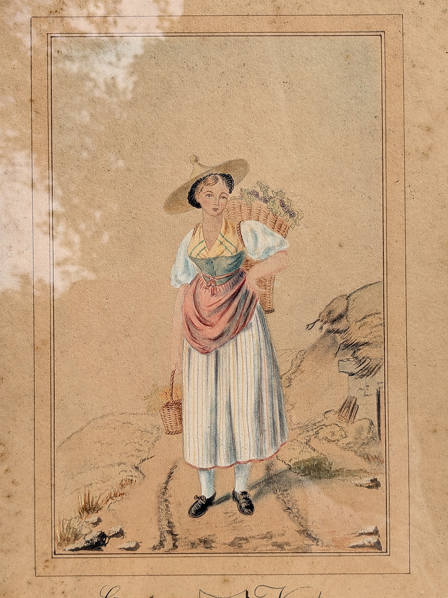 Canton Of Vaud - Costume - Watercolor Around 1830-50-photo-3