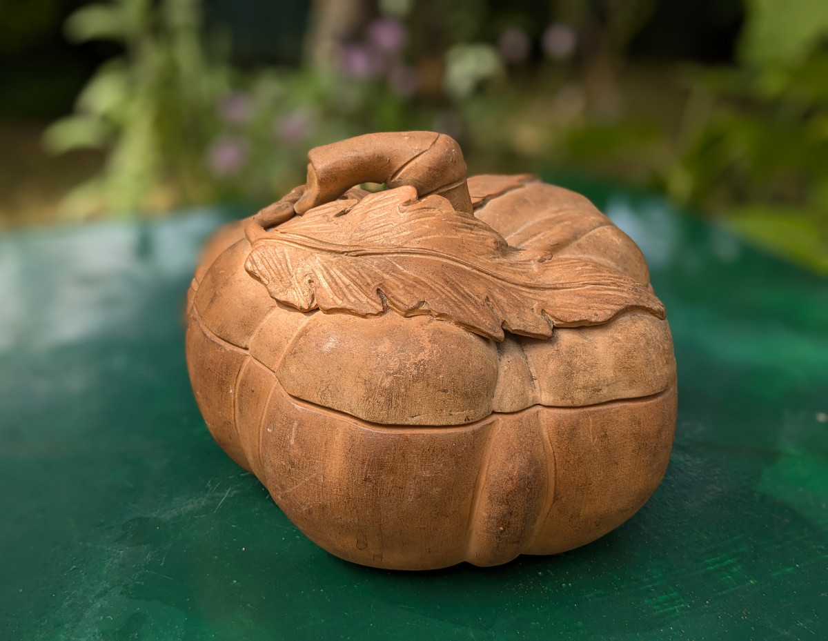 Clay Pumpkin - Folk Art 1950 No. 1-photo-3