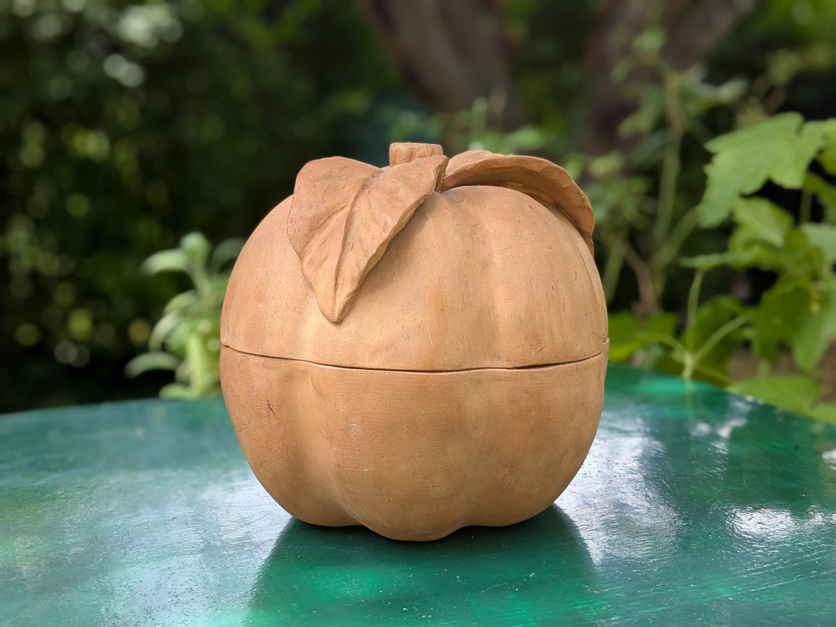 Clay Pumpkin - Folk Art 1950 No. 2-photo-3