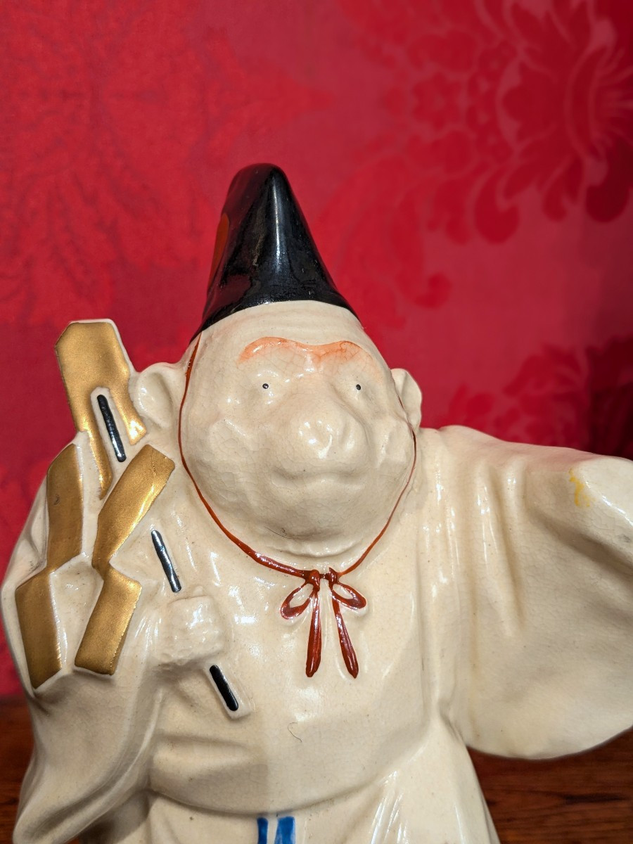 A Monkey Priest - Jizo Saru - Earthenware Circa 1950 - Japan-photo-2