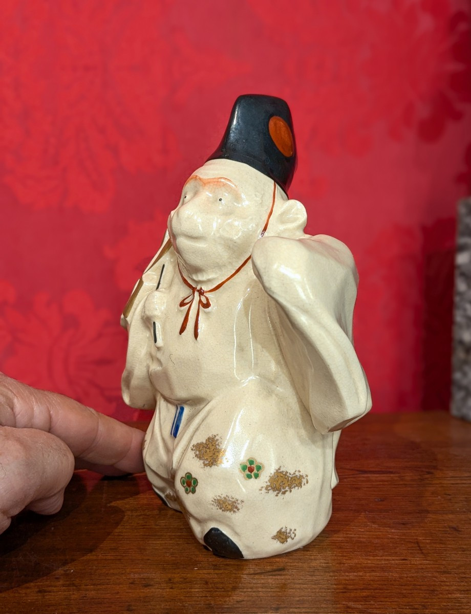A Monkey Priest - Jizo Saru - Earthenware Circa 1950 - Japan-photo-4