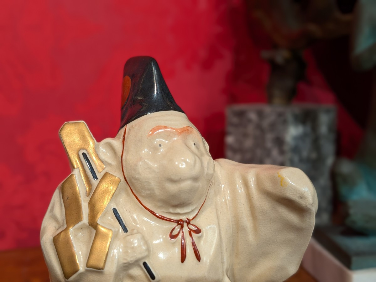 A Monkey Priest - Jizo Saru - Earthenware Circa 1950 - Japan-photo-2