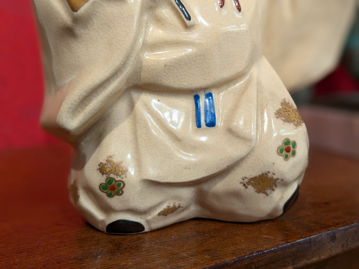 A Monkey Priest - Jizo Saru - Earthenware Circa 1950 - Japan-photo-3