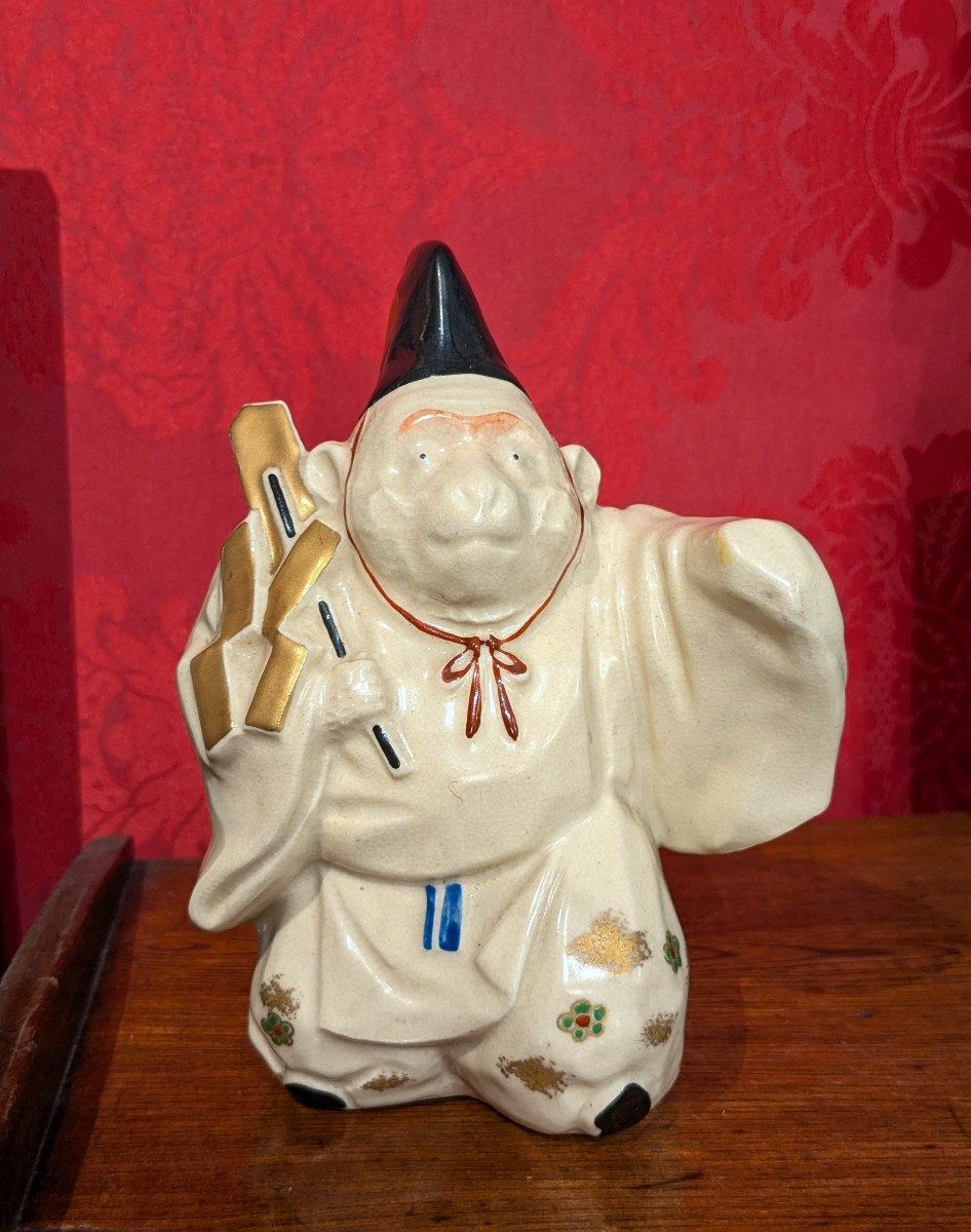 A Monkey Priest - Jizo Saru - Earthenware Circa 1950 - Japan
