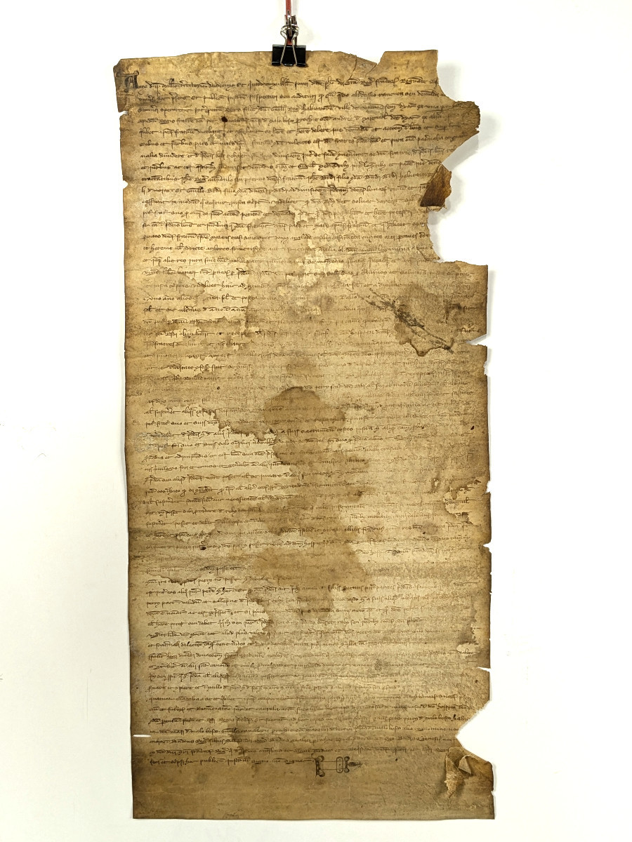 Charte sur parchemin XIVeme siécle - gothique année 1322  /n°1