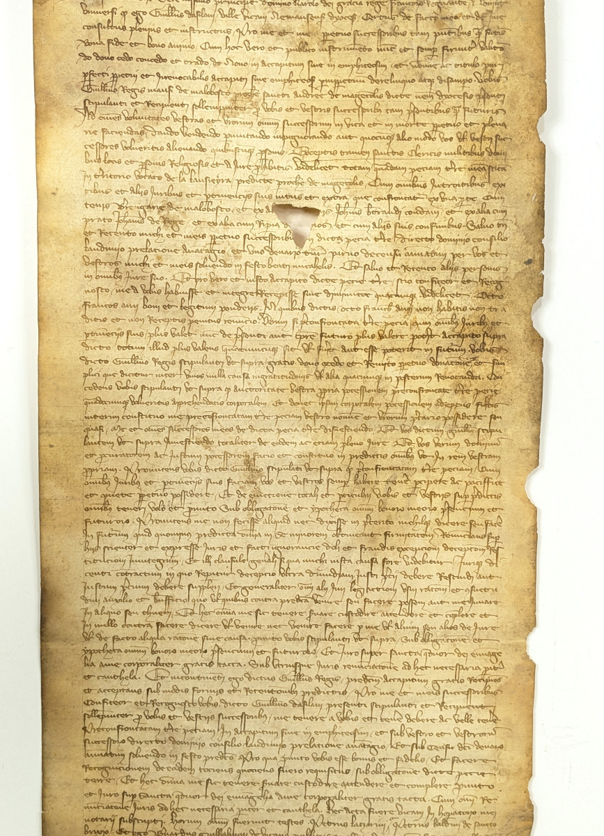 Charter On Parchment, 14th Century - Gothic, Year 1372 / No. 3-photo-2