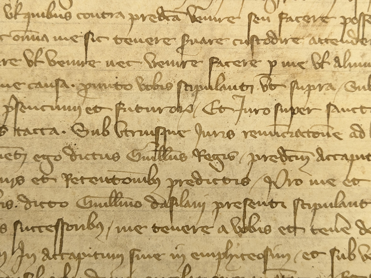 Charter On Parchment, 14th Century - Gothic, Year 1372 / No. 3-photo-6