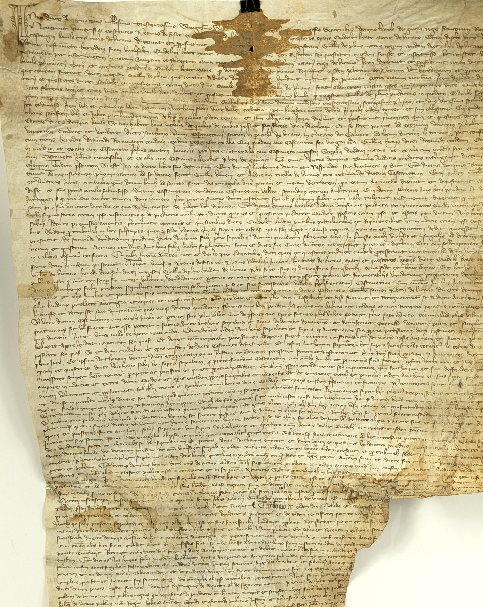 Parchemin XIVe siécle - testament Amédée de Saint-Jean, chevalier - Savoie 1367 /n°5-photo-2