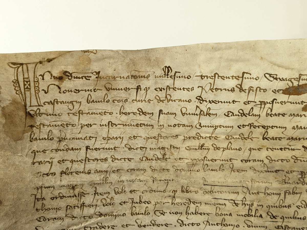 Parchemin XIVe siécle - testament Amédée de Saint-Jean, chevalier - Savoie 1367 /n°5-photo-4