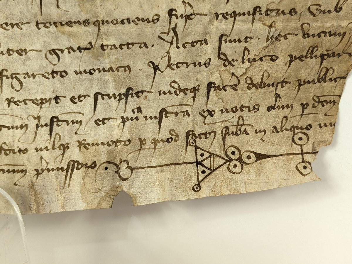 Parchemin XIVe siécle - testament Amédée de Saint-Jean, chevalier - Savoie 1367 /n°5-photo-3