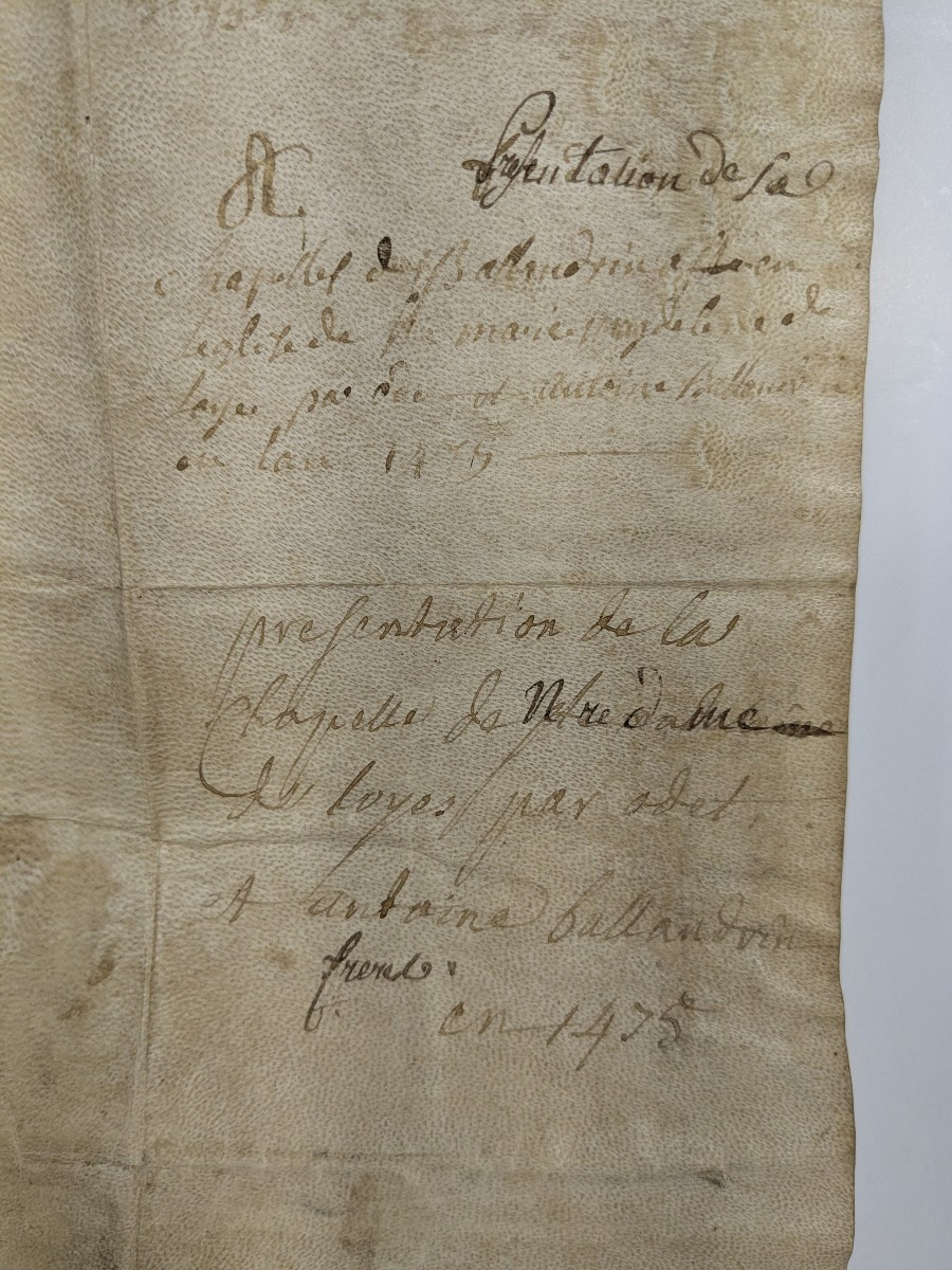 Donation Of A Chapel - Savoie 1475 - Parish Of Saint Jean De Chevelu. -photo-2