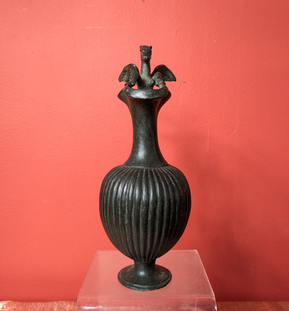 Lecythe dans le goût étrusque bronze XIXe-photo-4