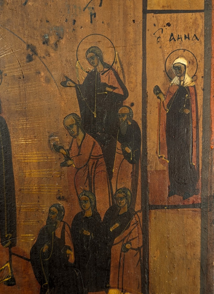 Central European Icon Virgin Of The Afflicted - (serbia?) Circa 1900-photo-1