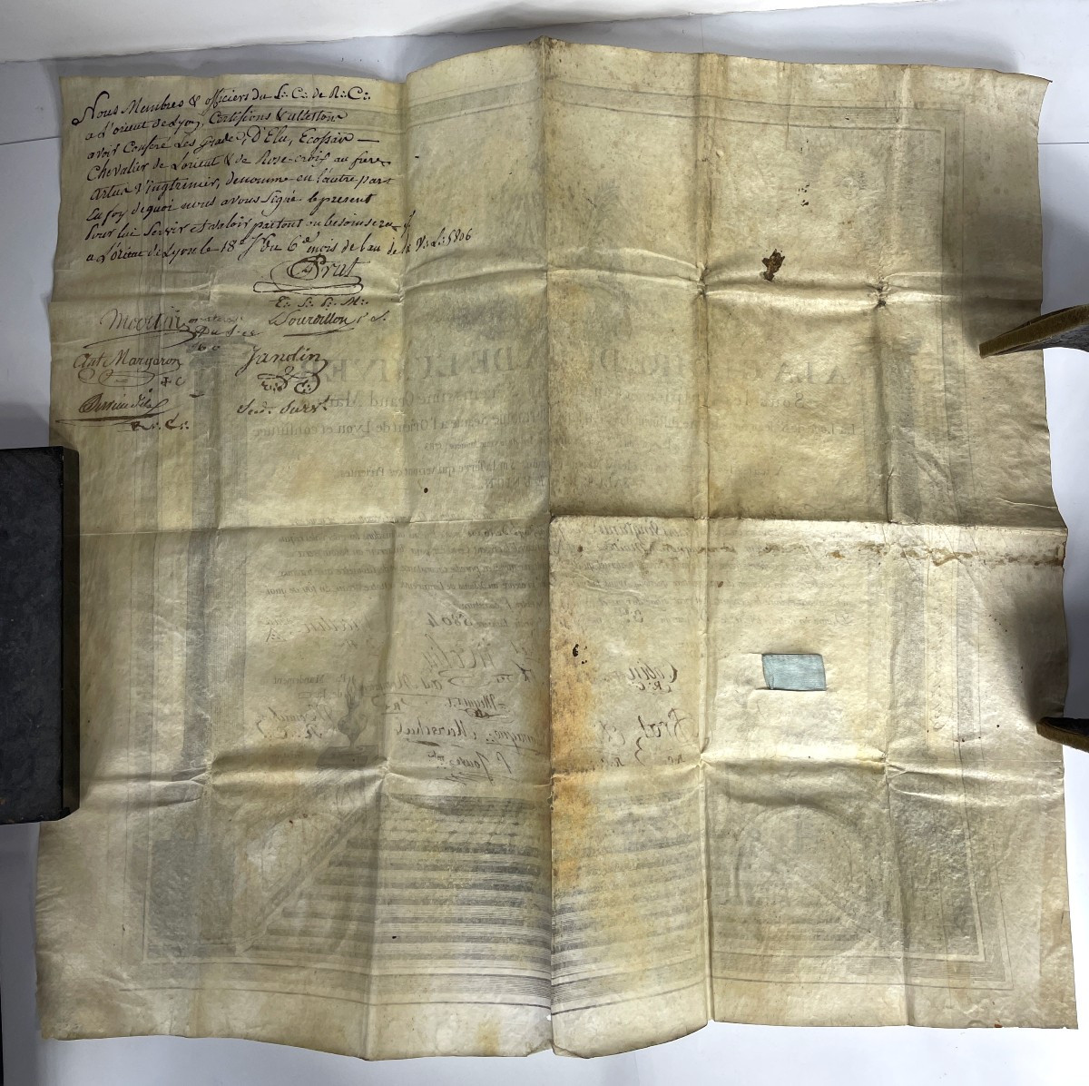 Diplôme maçonnique 1804 - Lyon Loge Saint Jean -photo-2