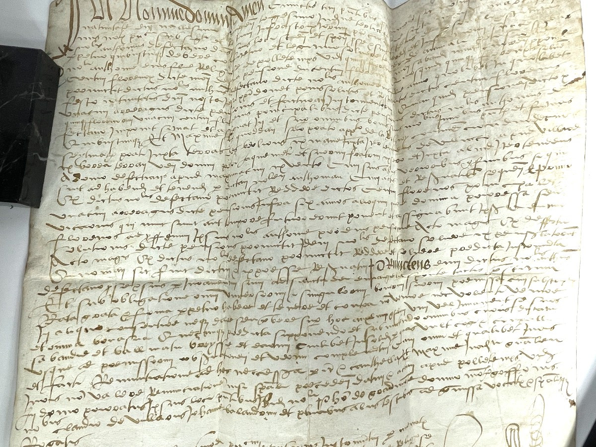 1530 - dot monastique, chartreuse de Poleteins , 2 parchemins Bourg en Bresse -photo-3