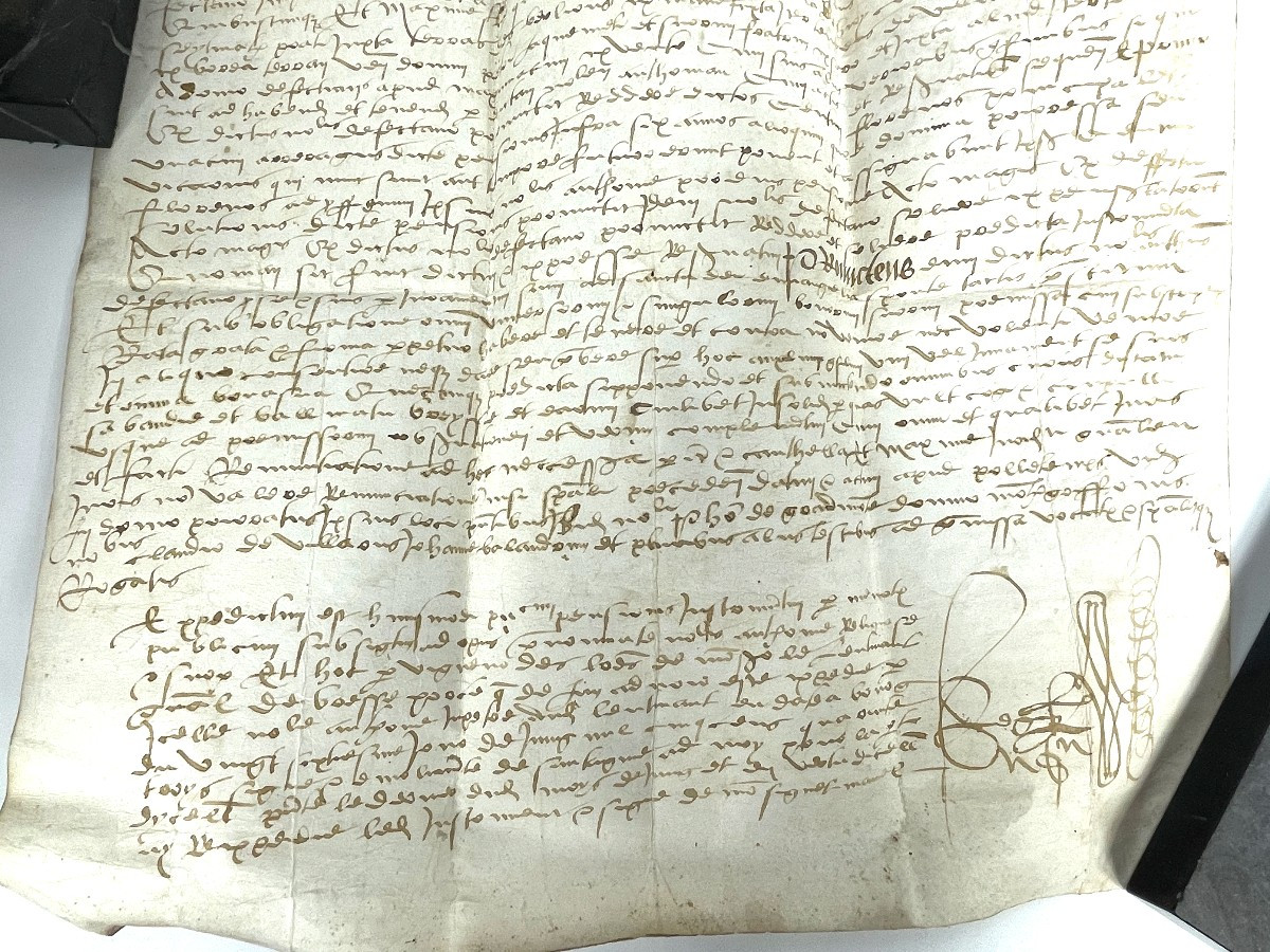 1530 - dot monastique, chartreuse de Poleteins , 2 parchemins Bourg en Bresse -photo-4