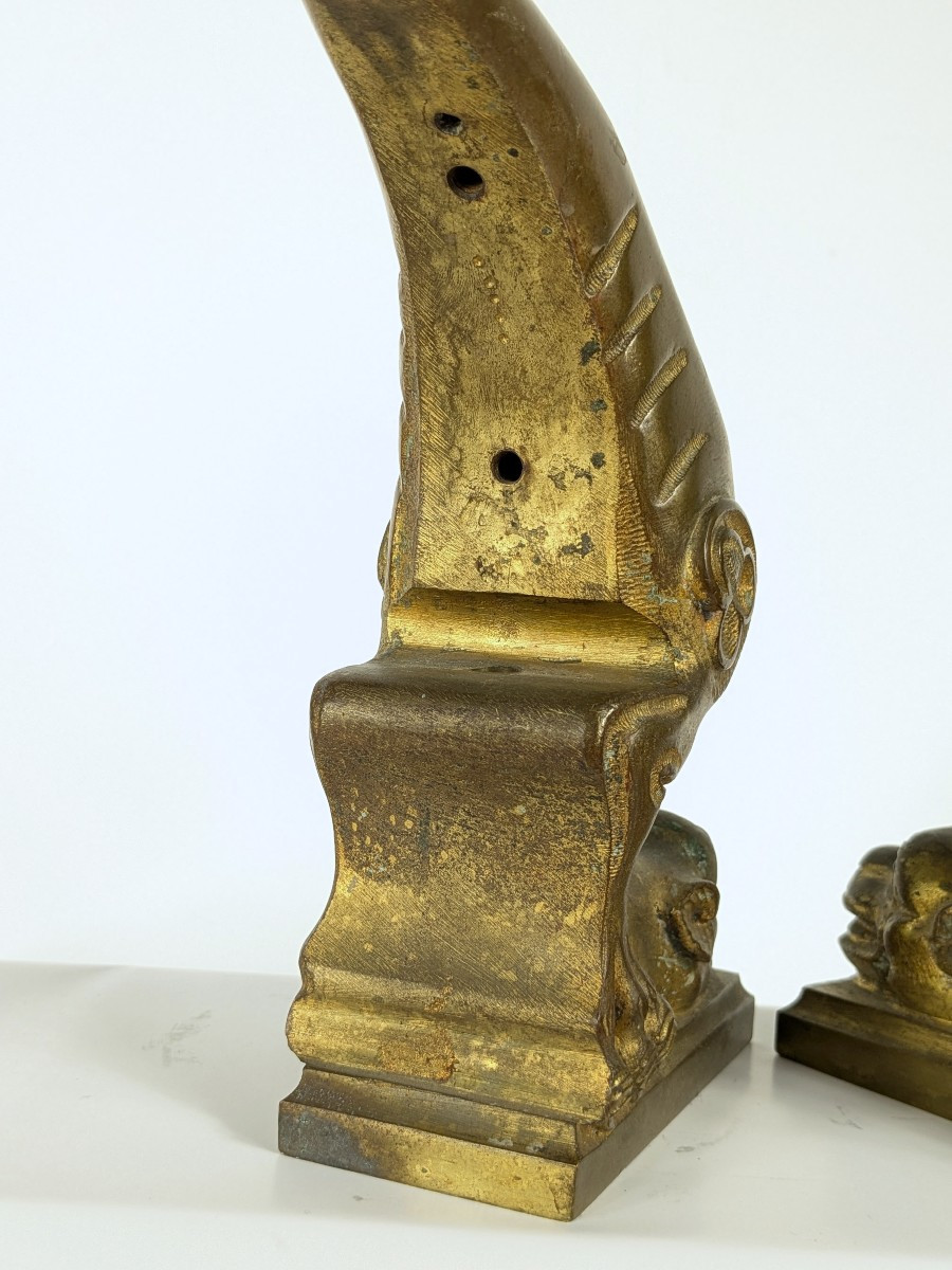 Paire de chimères néo gothiques  - bronze circa 1850-80-photo-5