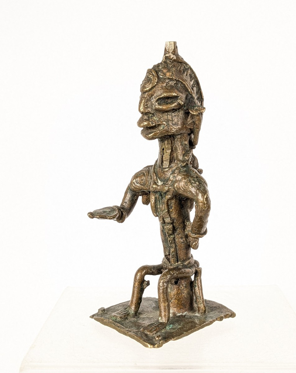 Figurine bronze Ogoni / Ogboni Nigéria --photo-2