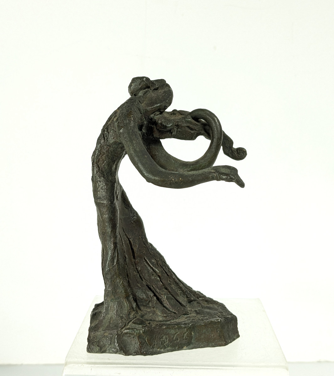La violoniste - petit bronze circa 1960 - #509-photo-2