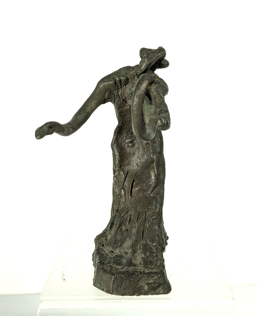 La violoniste - petit bronze circa 1960 - #509-photo-1
