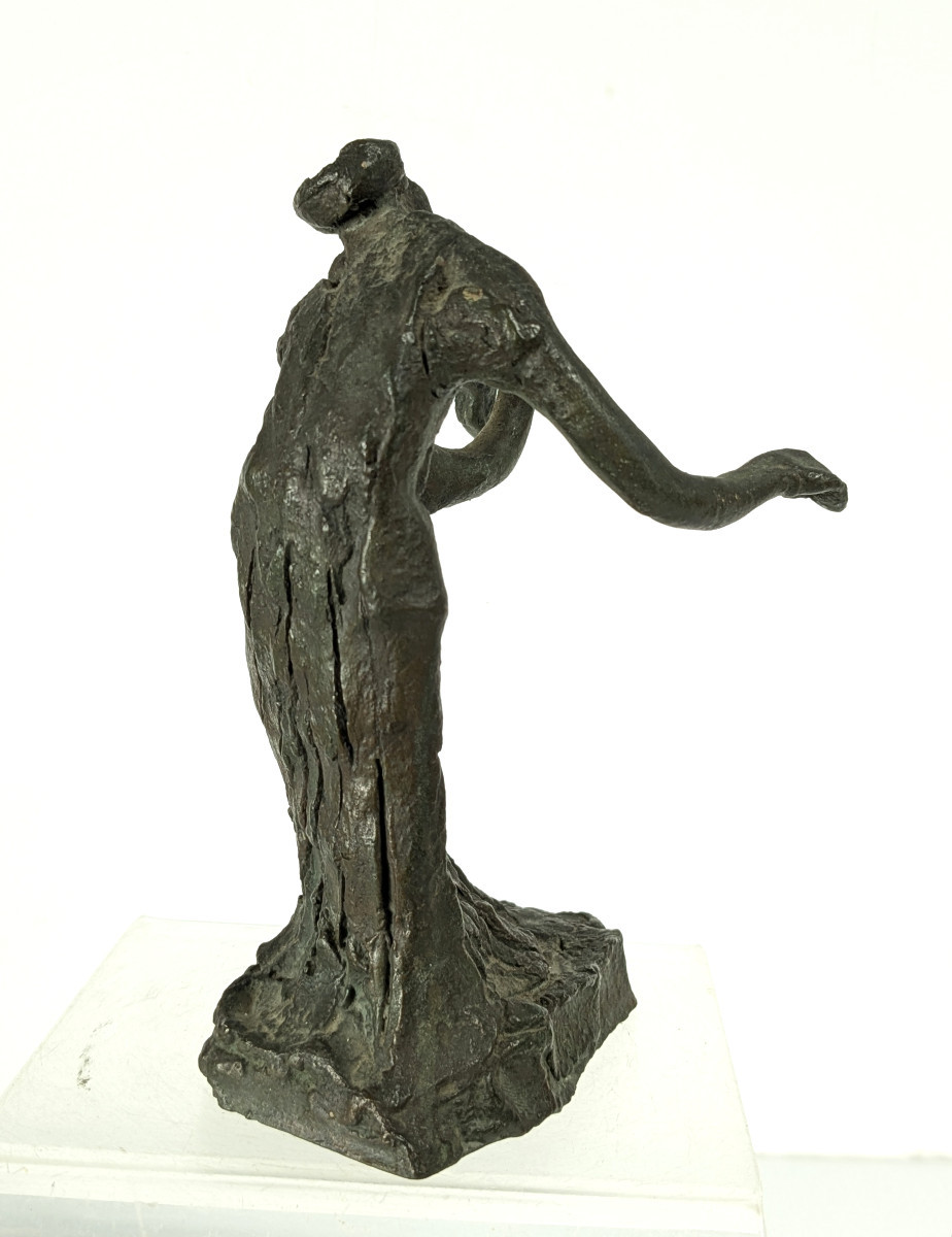 La violoniste - petit bronze circa 1960 - #509-photo-4