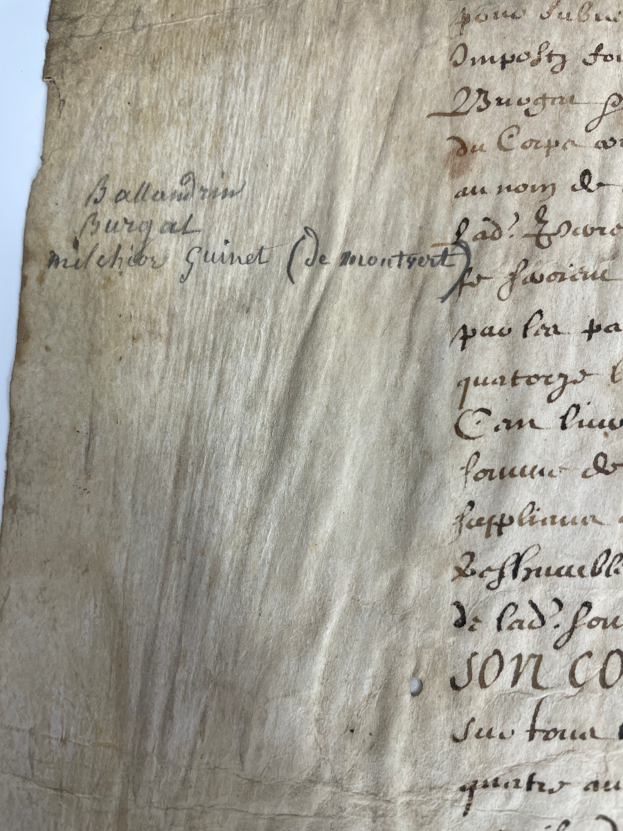 1675 - Bresse - Order Of The King's Council - Exemption From War Tax - Parchment-photo-3